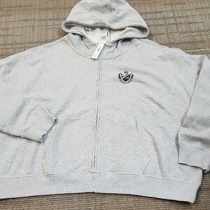 PINK Victoria's Secret Light Gray Kids Hoodie